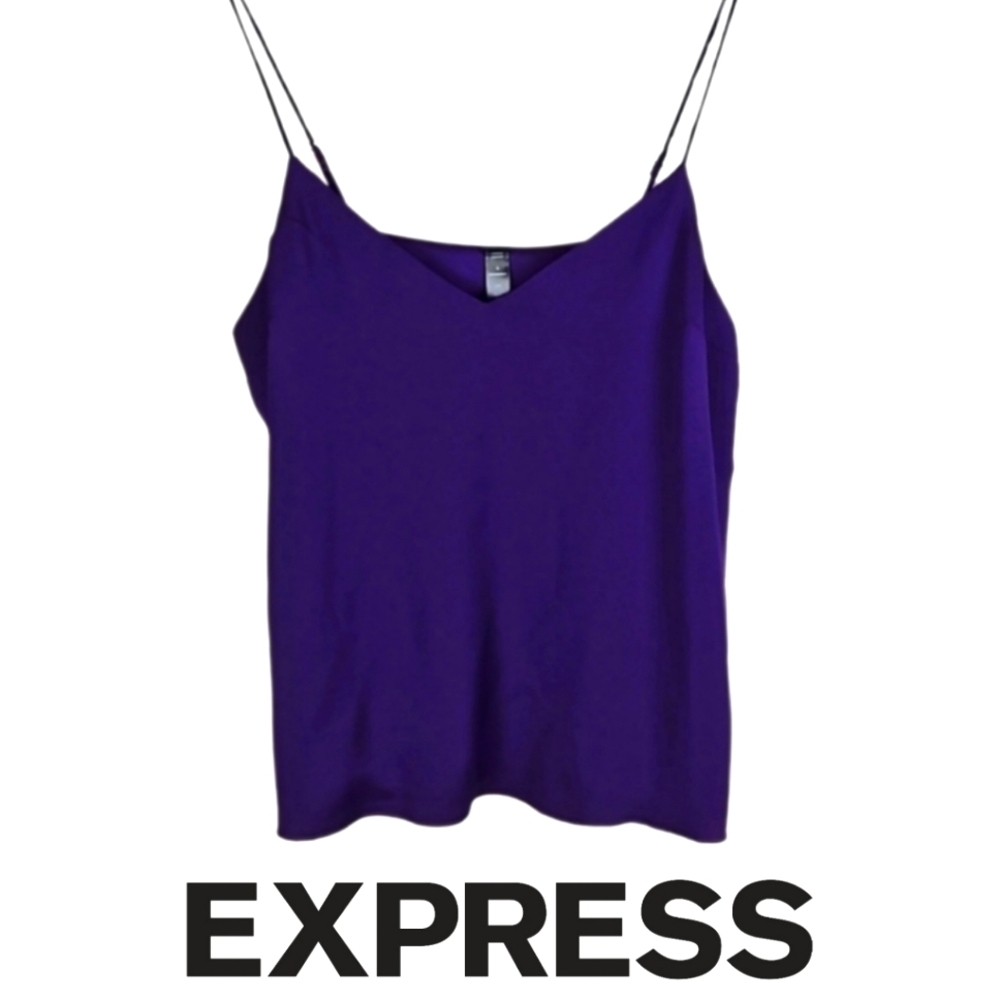 NEW Express Reversible Purple Camisole Top Satin & Matte Dopamine Women's S